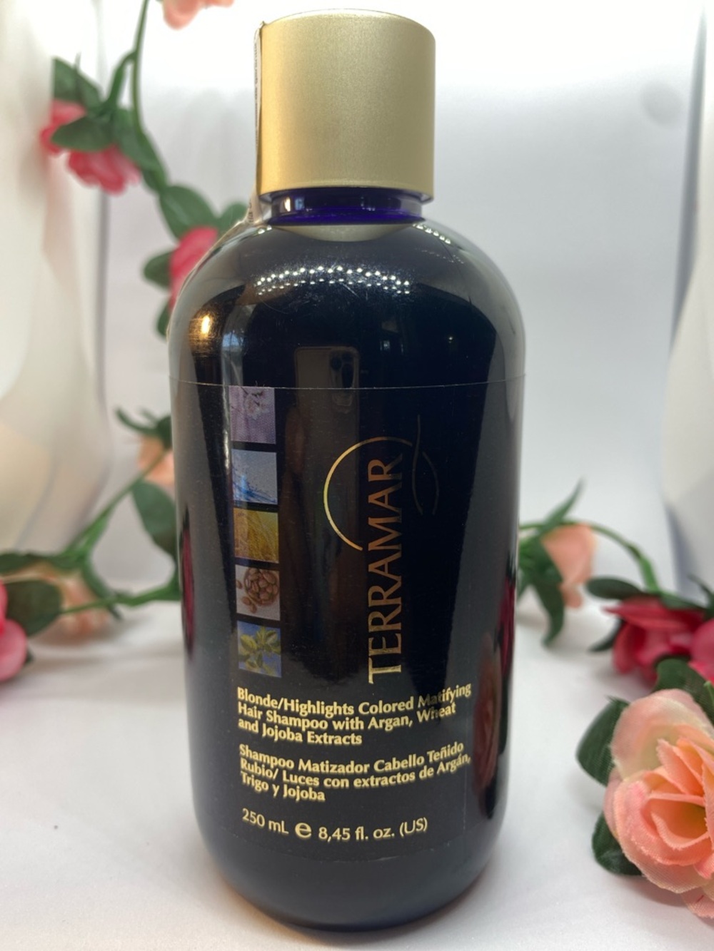 Terramar Blonde/Highlights Colored Mattifying Hair Shampoo - Black & Gold Bottle